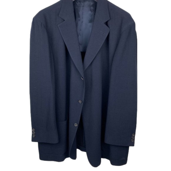 𝅺Hugo Boss Sirrah Tollero Viero Navy Blue Sport Coat size 58 - Picture 1 of 10